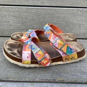 Birkenstock Betula  Orange Butterfly Sandals sz 38 7